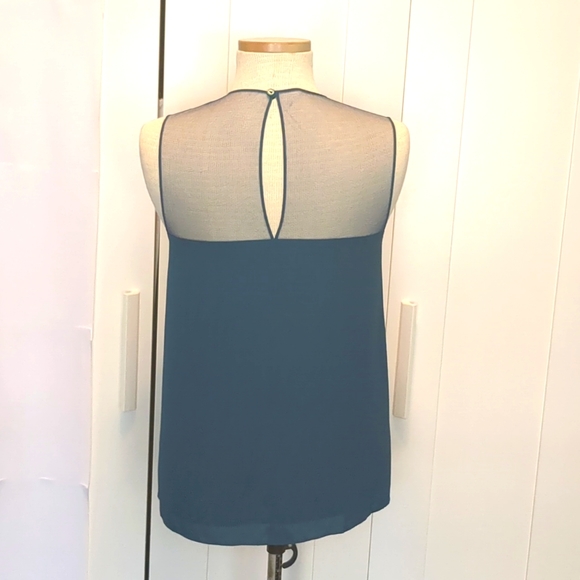 Babaton Sheer Mesh Top Blue Tank Top - Picture 3 of 10